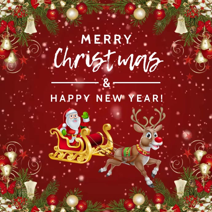 Copy of Merry Christmas & Happy New Year video | PosterMyWall