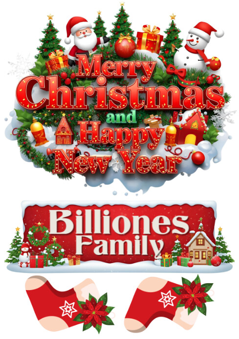 Merry Christmas & Happy New Year Banner Template | PosterMyWall
