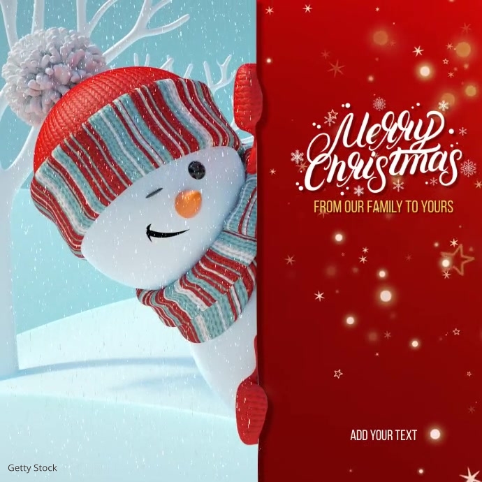 Merry Christmas & Hpy New Year card Wpis na Instagrama template