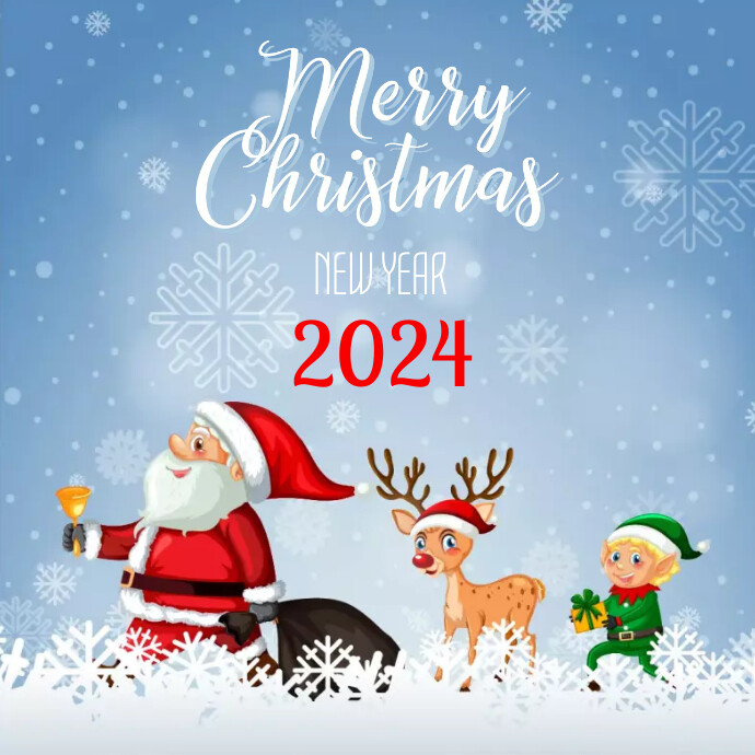 Merry Christmas & new year 2024 Logo template