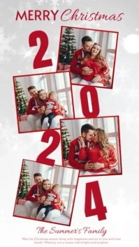 merry christmas 2024 message design template Instagram Story