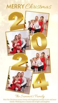 merry christmas 2024 message design template Instagram Story