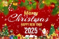 Merry Christmas 2025 Label template