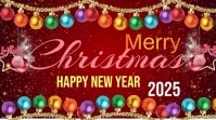 Merry Christmas 2025 数字显示屏 (16:9) template