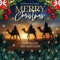 Merry Christmas 3 Wisemen Vierkant (1:1) template