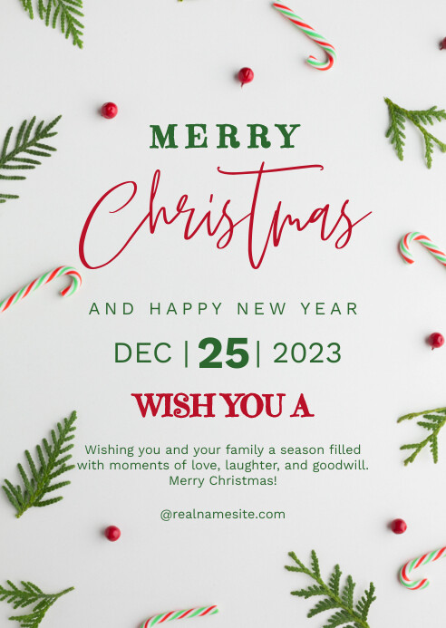 Merry Christmas A6 Template | PosterMyWall