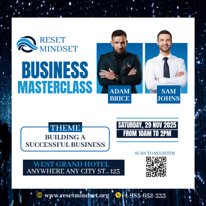 Business Masterclass Template | PosterMyWall