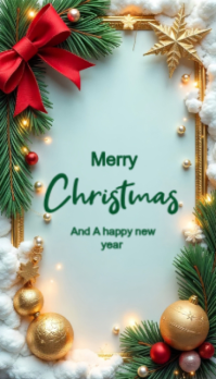 Merry Christmas and a happy new year 2025 名片 template