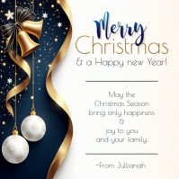 Merry Christmas and a happy new year Card Wpis na Instagrama template