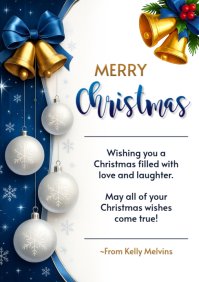 Merry Christmas and a happy new year card A5 template