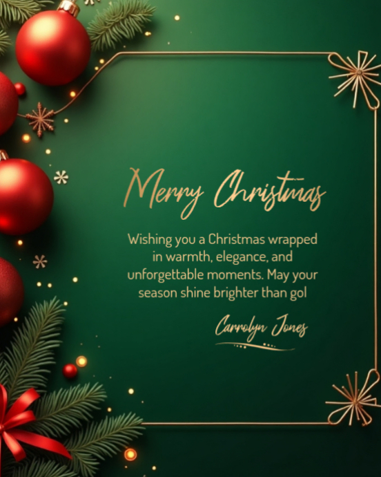 Plantilla de Merry Christmas and a happy new year | PosterMyWall