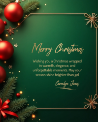 Merry Christmas and a happy new year Instagram Portrait template