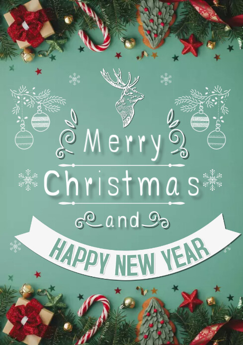 Merry Christmas and a Happy New Year Flyers | PosterMyWall