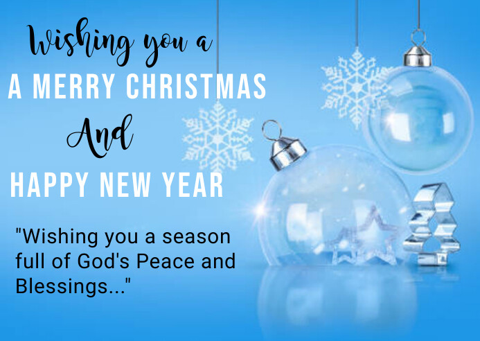 Copy of Merry Christmas and a happy new year post car | PosterMyWall