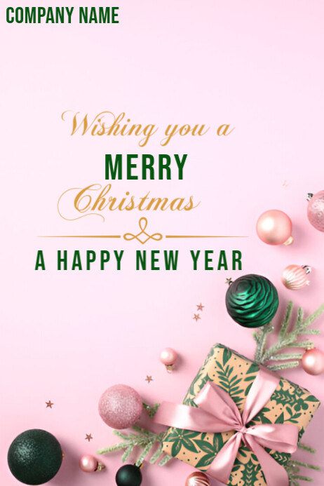 Plantilla de Merry Christmas and a happy new year poster ad design ...