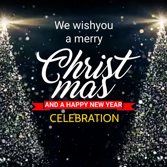 MERRY CHRISTMAS AND A HAPPY NEW YEAR VIDEO Instagram Post template