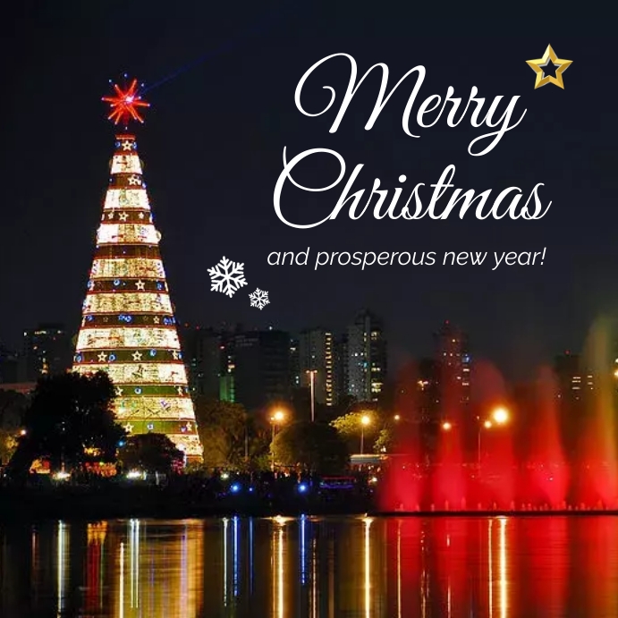 Copy of Merry Christmas and a prosperous new year! | PosterMyWall