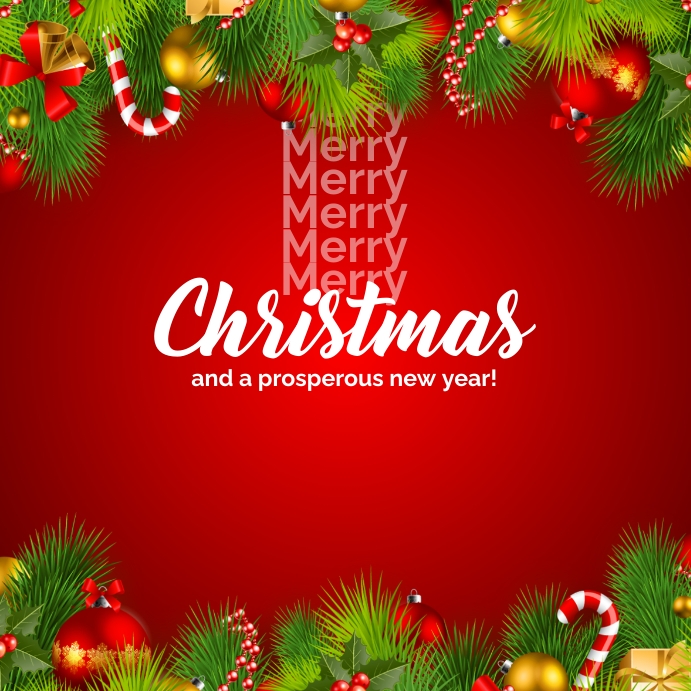 Copy of Merry Christmas and a prosperous new year! | PosterMyWall