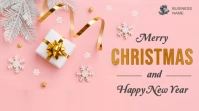 Merry Christmas and happy new year 2025 greeting card template Digital Display (16:9)