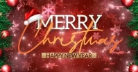 Merry christmas and happy new year Facebook Event Cover template