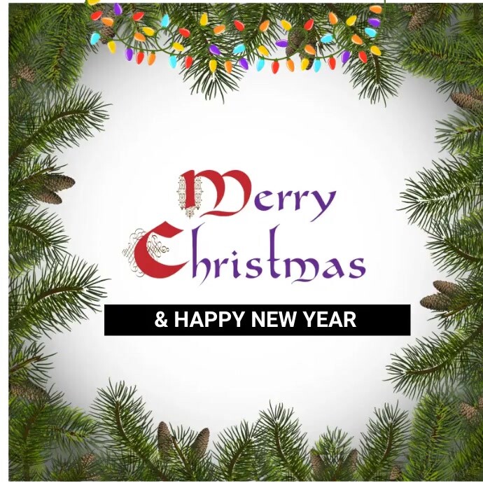 Plantilla de Merry christmas and happy new year | PosterMyWall