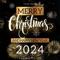 Merry Christmas and happy new year Pos Instagram template