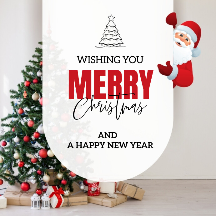 Plantilla de Merry Christmas and happy new year | PosterMyWall