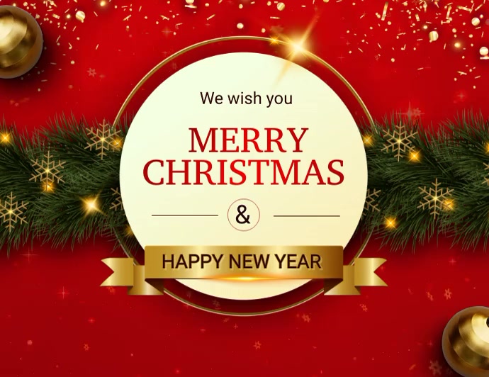 Copy of merry Christmas and happy new year | PosterMyWall