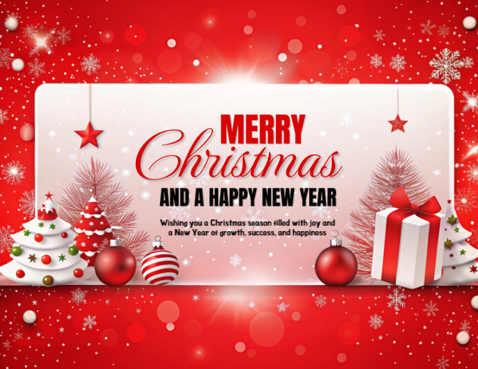 Plantilla de merry christmas and happy new year | PosterMyWall