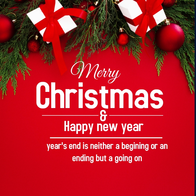 Merry christmas and happy new year Template  PosterMyWall