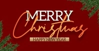 Merry Christmas and happy new year Facebook Event Cover template