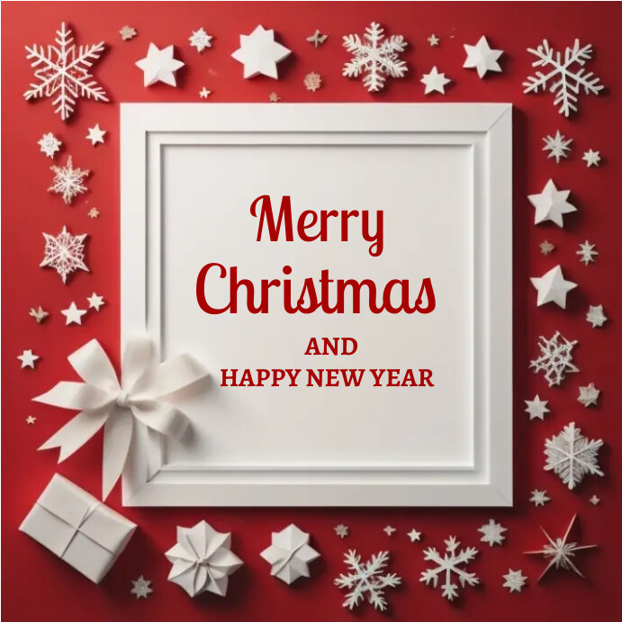 Plantilla de Merry Christmas and happy New year | PosterMyWall