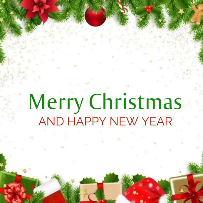 Merry Christmas and Happy new year Template | PosterMyWall