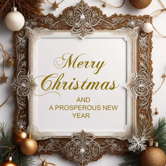 Plantilla de Merry Christmas and happy New year | PosterMyWall