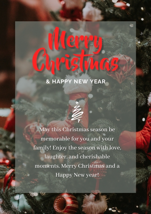 Merry Christmas and Happy New Year Template | PosterMyWall