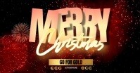 Merry Christmas and Happy New Year Gedeelde afbeelding op Facebook template