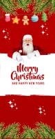 Merry Christmas and Happy New Year Roll Up Banner 2' × 5' template