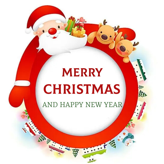 Merry Christmas and Happy new year Template | PosterMyWall
