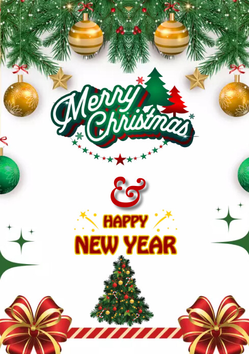 Merry Christmas and Happy New Year Template | PosterMyWall