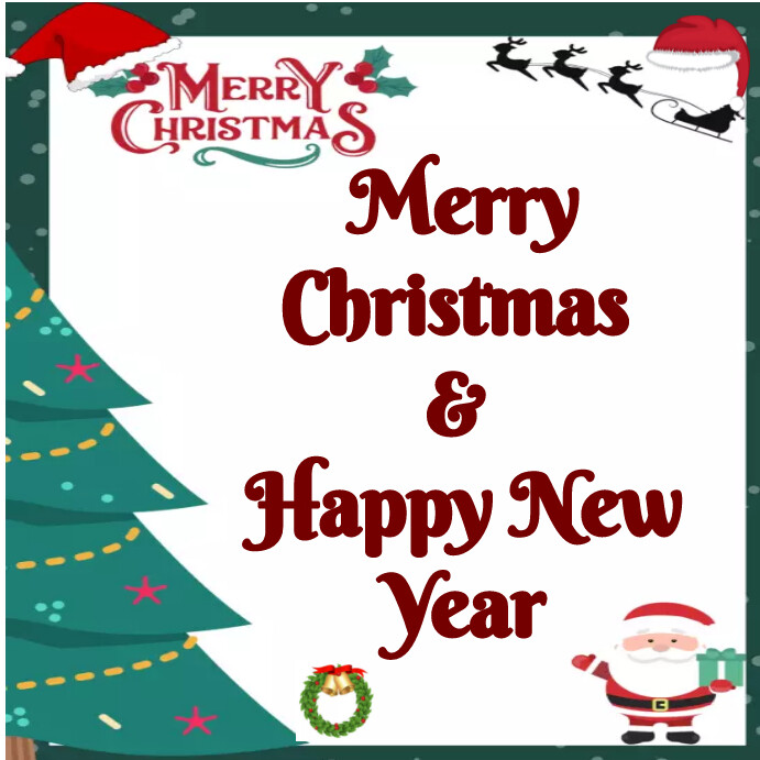 Merry Christmas and Happy New Year Template | PosterMyWall