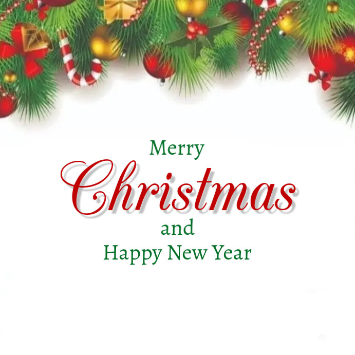Merry Christmas and happy new year Template | PosterMyWall