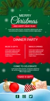 Merry Christmas and Happy New Year Roll Up Banner 3' × 6' template