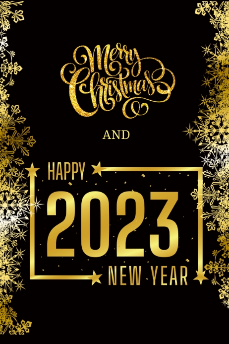 Plantilla de merry christmas and happy new year | PosterMyWall