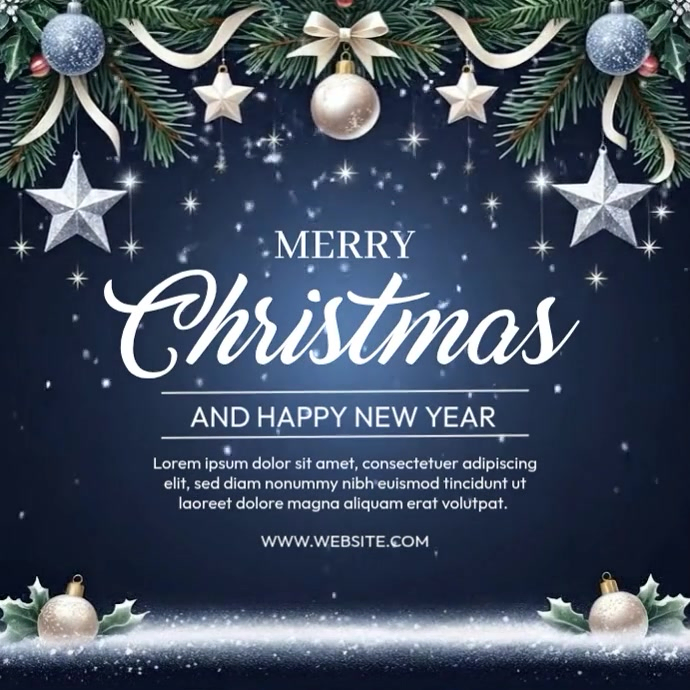 Plantilla de Merry Christmas and happy new year | PosterMyWall