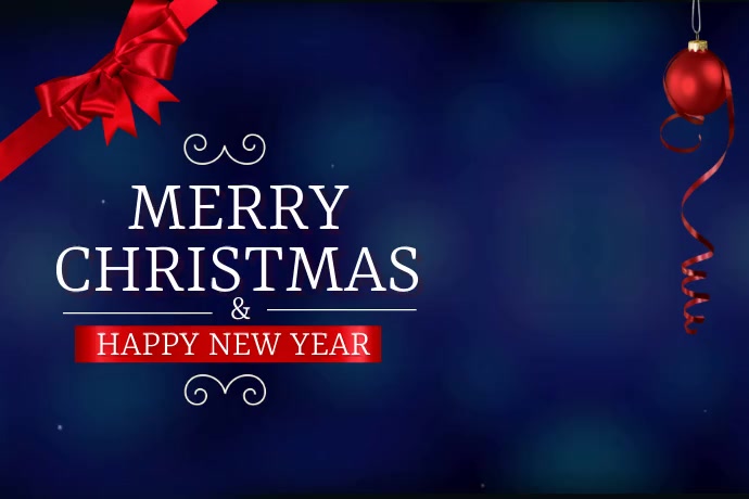 Merry Christmas and happy new year Poster template