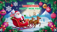 Merry Christmas and happy new year discount sale templates Blog Header