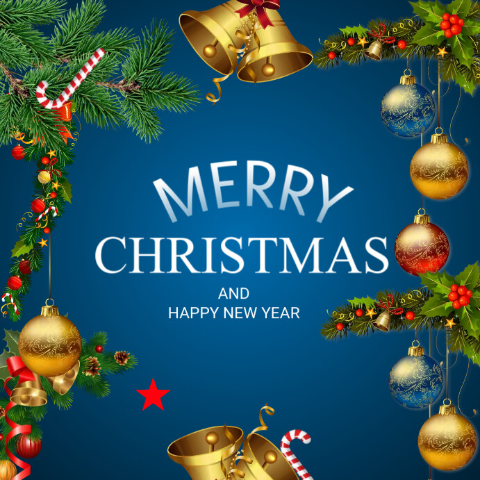 Copy of merry Christmas and happy new year flyer (1) | PosterMyWall
