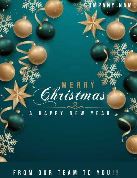 Plantilla de Merry christmas and happy new year flyer | PosterMyWall