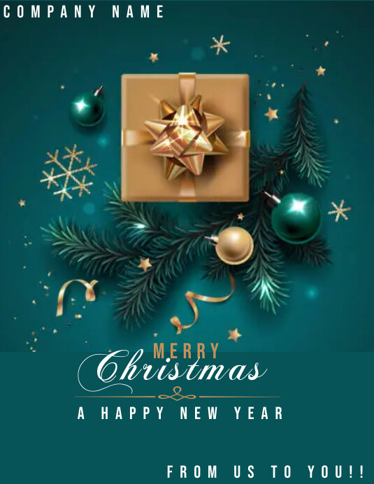 Merry christmas and happy new year flyer Template | PosterMyWall