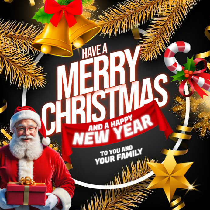 Copy of Merry Christmas and Happy New Year Flyer for Instagram ...